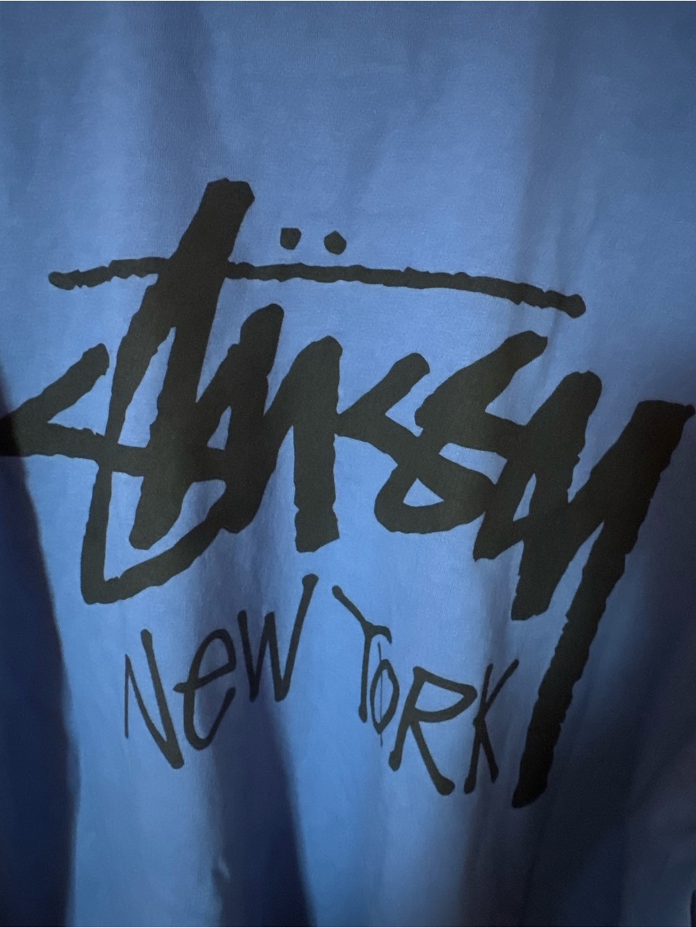 Stussy Chapter Tee New York Short-Sleeve Logo Tee - Blue & Black